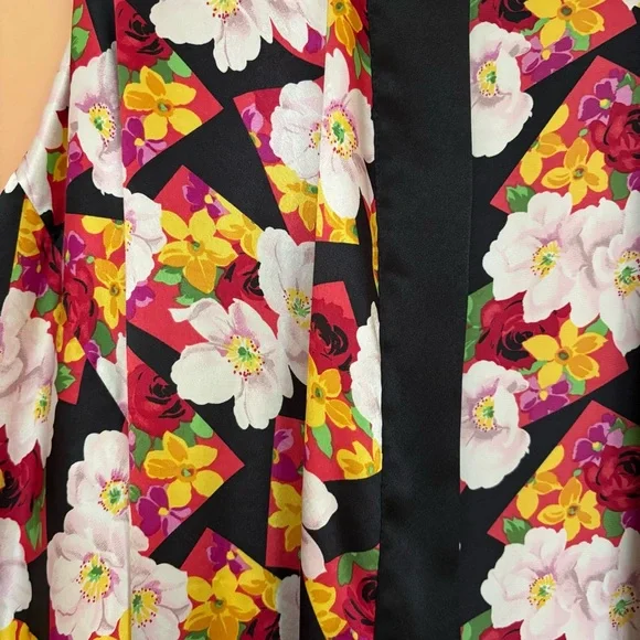 Vintage Y2K Satin Robe Floral Print Women’s Medium - Picture 7 of 16